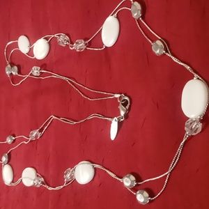 NY & Co. Layered & beaded with crystals on a silver chain.